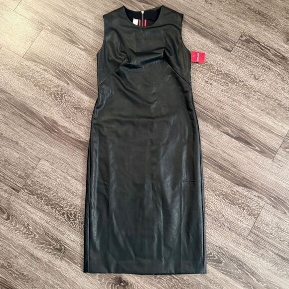 SPANX Dresses & Skirts - Spanx Faux Leather Sheath Dress New